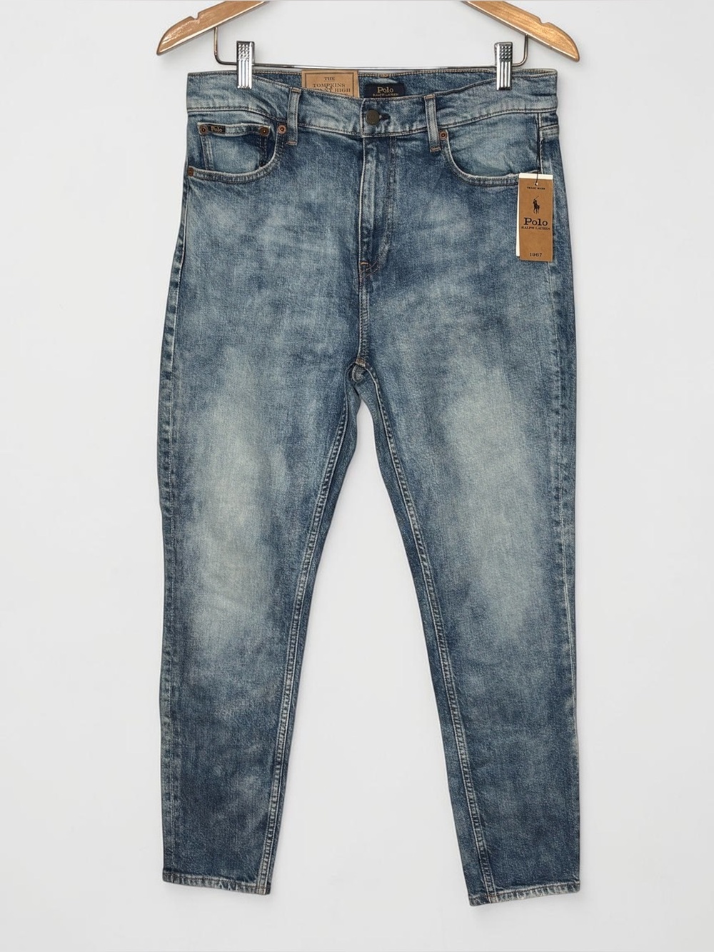 NWT Polo Ralph Lauren Tompkins High Rise Skinny Ankle Jeans Size 30 Rope Dyed